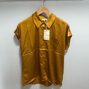Hem & Thread Gold Blouse Top